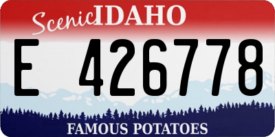 ID license plate E426778
