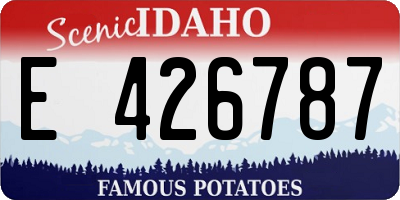 ID license plate E426787