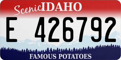 ID license plate E426792