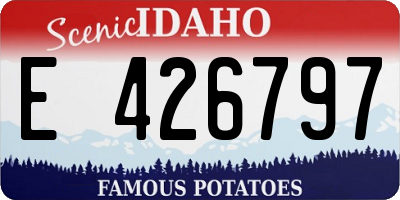 ID license plate E426797