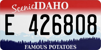 ID license plate E426808