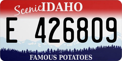 ID license plate E426809