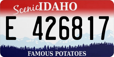 ID license plate E426817
