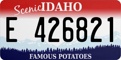 ID license plate E426821