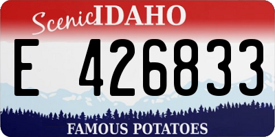 ID license plate E426833