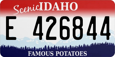 ID license plate E426844