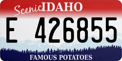 ID license plate E426855
