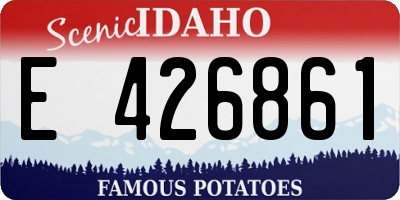 ID license plate E426861