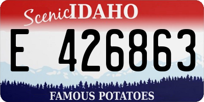 ID license plate E426863