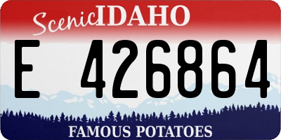 ID license plate E426864