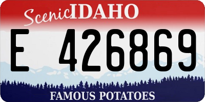 ID license plate E426869