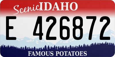 ID license plate E426872