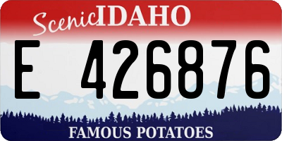 ID license plate E426876
