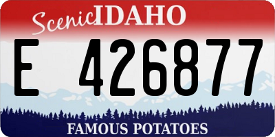 ID license plate E426877