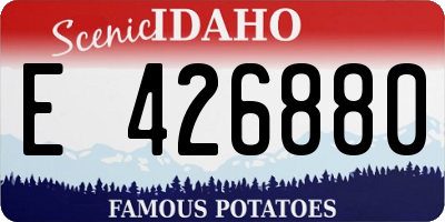 ID license plate E426880