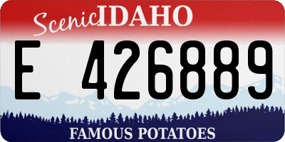 ID license plate E426889