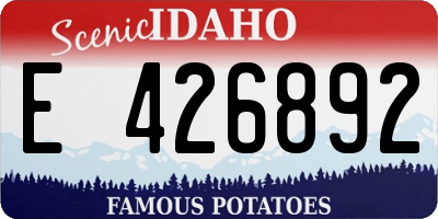 ID license plate E426892