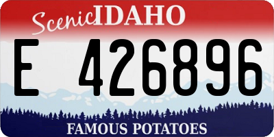 ID license plate E426896