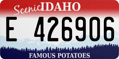 ID license plate E426906