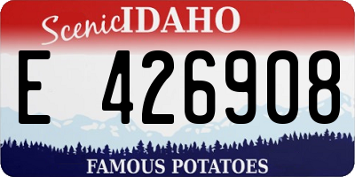 ID license plate E426908