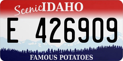 ID license plate E426909
