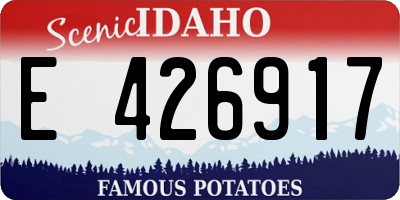 ID license plate E426917