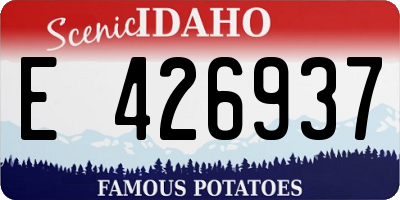ID license plate E426937