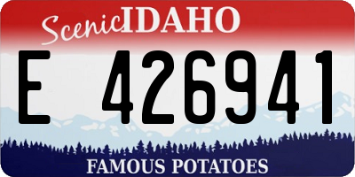 ID license plate E426941