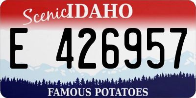 ID license plate E426957