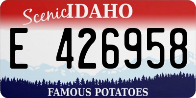 ID license plate E426958