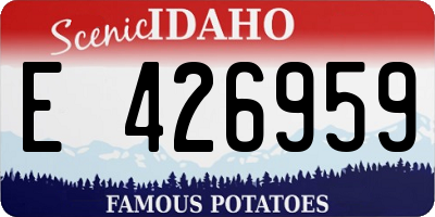 ID license plate E426959