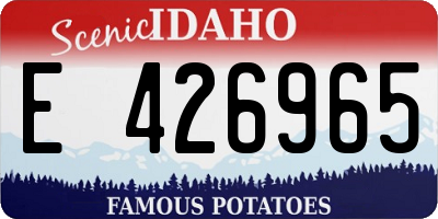 ID license plate E426965