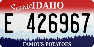 ID license plate E426967