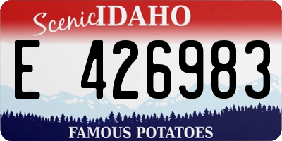 ID license plate E426983
