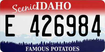 ID license plate E426984