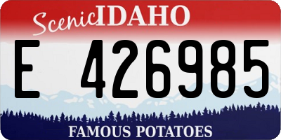 ID license plate E426985