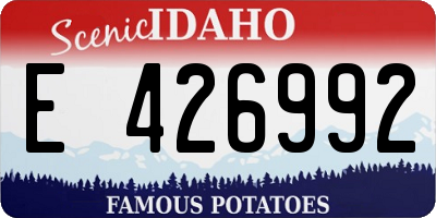ID license plate E426992