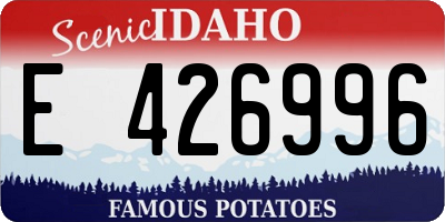 ID license plate E426996