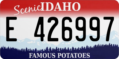 ID license plate E426997