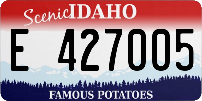 ID license plate E427005
