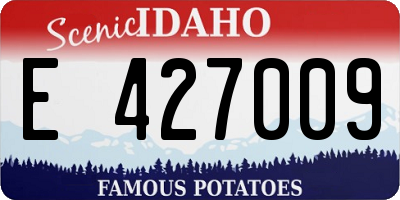 ID license plate E427009