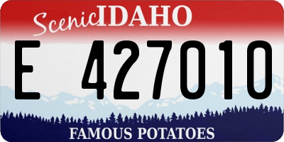 ID license plate E427010