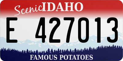 ID license plate E427013