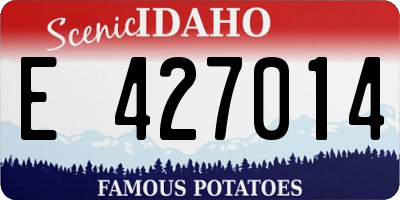 ID license plate E427014