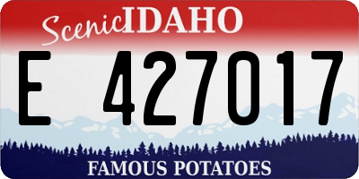 ID license plate E427017