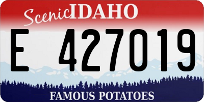ID license plate E427019