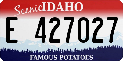 ID license plate E427027