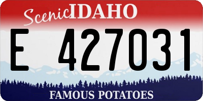 ID license plate E427031