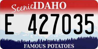 ID license plate E427035