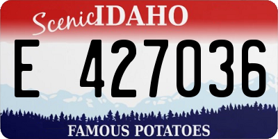 ID license plate E427036